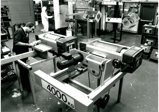Building the first NX hoists mid 80s