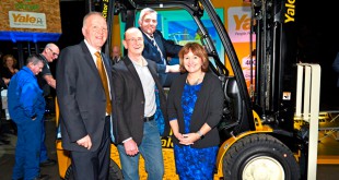 Yale Europe Materials Handling celebrates production of 400,000th truck at Craigavon plant with charity donation