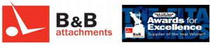 BandB Attachments logo with awards