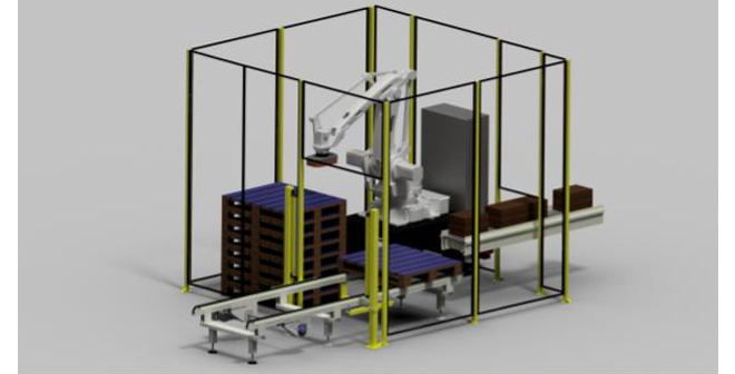 CKF develops low cost robot palletising cell