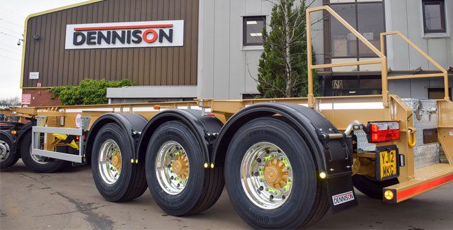 Dennison Trailers celebrates 50,000th milestone with gold trailer and Xbrite+ wheels