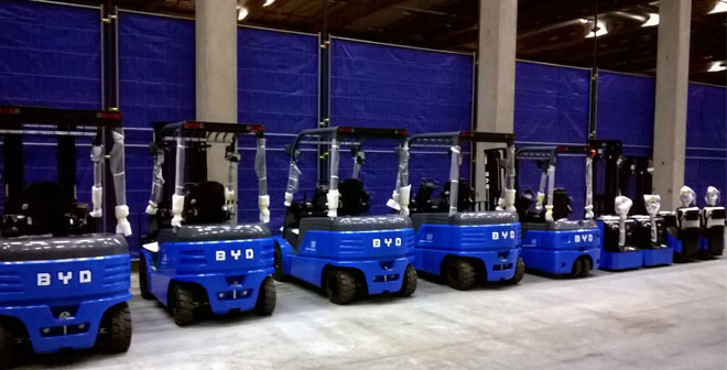 Broekman Logistics supports BYD Forklifts in Rotterdam to serve European clients