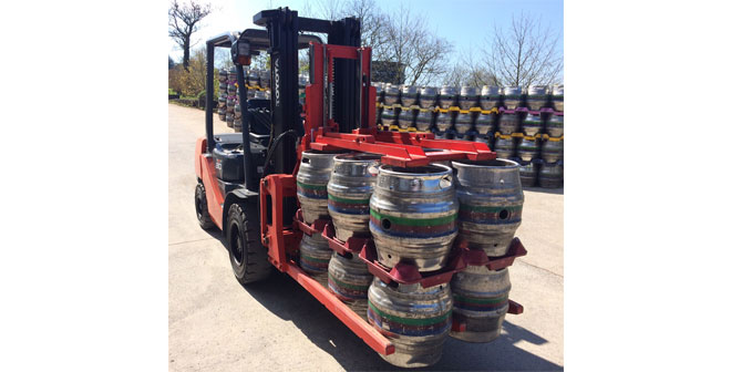 KAUP customised Keg Clamp Attachment improves productivity at Otters Brewery