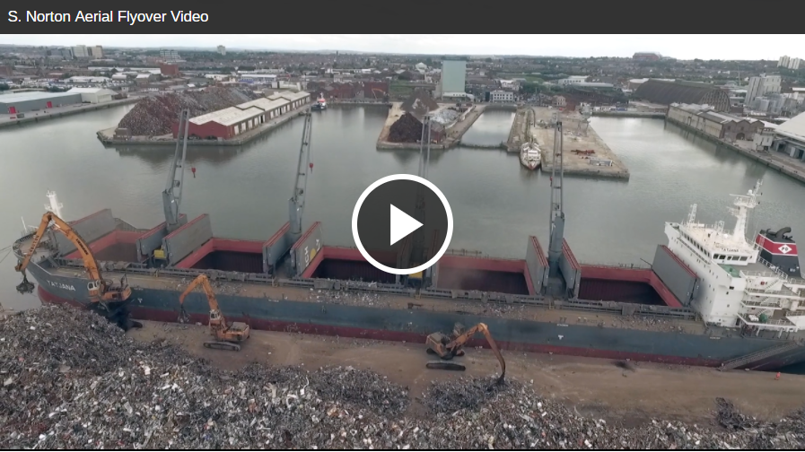 S Norton & Co drone video shows scrap processing from the air