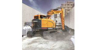 The new Hyundai HX130 LCR crawler excavator takes centre stage at Hillhead