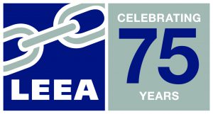 LEEA logo 75 years
