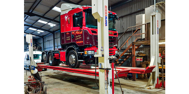 Scottish haulage contractor relies on Stertil Koni heavy duty vehicle lift