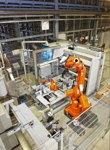 component parts communicating autonomously with each other via Industry 4.0 protocols