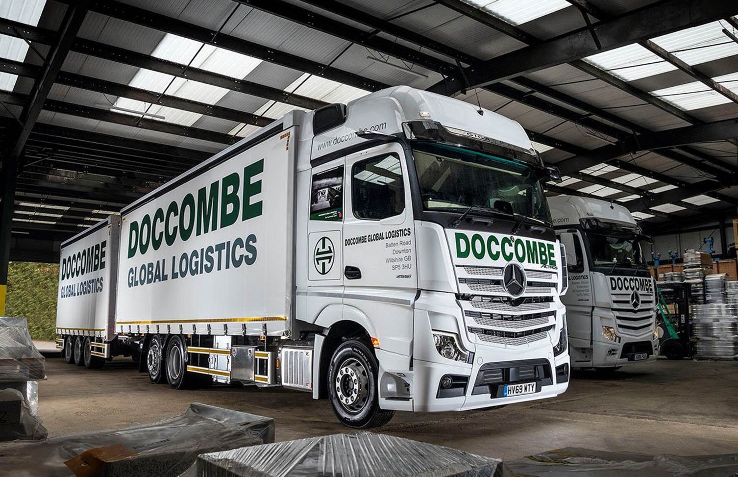 Doccombe Global Logistics new Mercedes-Benz Actros delivers a tribute to the D-Day fallen