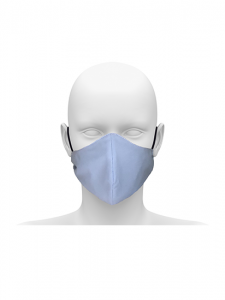 Reusable face mask with cord tie sky blue 550