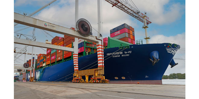First in a new generation of HMM ships arrives at DP World’s container terminal at Southampton this week