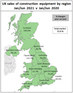 sales on a regional basis map