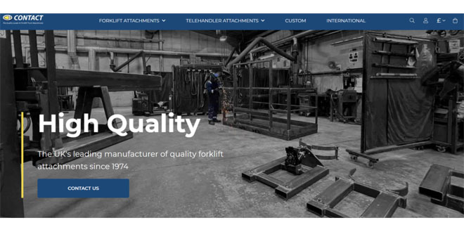 New Website for Forklift Attachment firm Contact Attachments as it expands its Global Reach