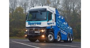 Sparrow Recovery adds UK's first 120 tonne Renault Trucks C520 recovery vehicle to fleet