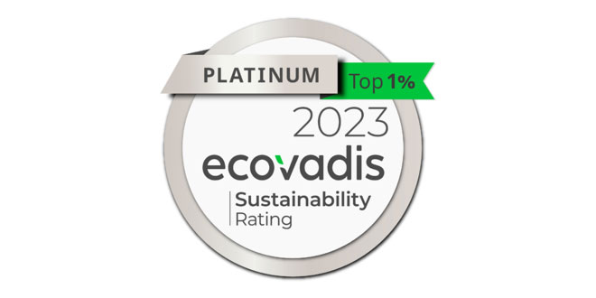 Jungheinrich wins third consecutive EcoVadis platinum certificate for sustainability