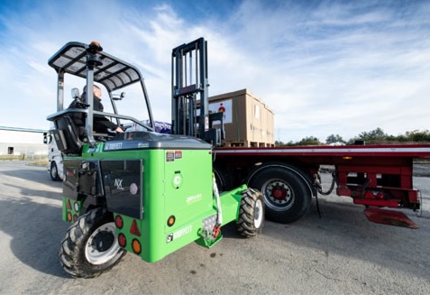 Hiab completes electric range of truck mounted forklifts with the launch of MOFFETT E8 NX
