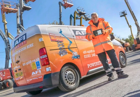 Powered access hire company AFI has boosted productivity by 30 percent with new mobile tech