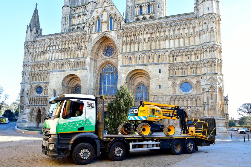 One of the first jobs for the new booms was by the stunning Lincoln Cathedral